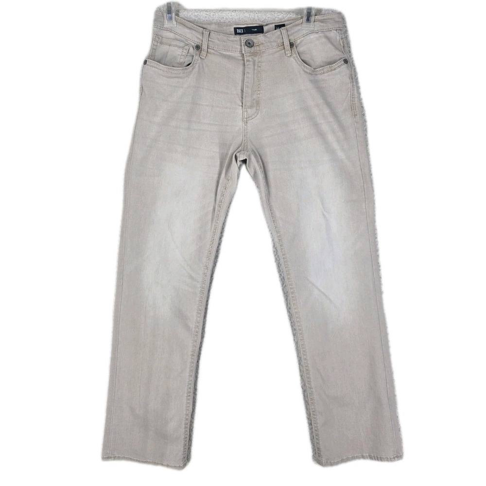 BKE Buckle Tyler Chino Khaki Pants Mens 34 Beige Straight Stretch